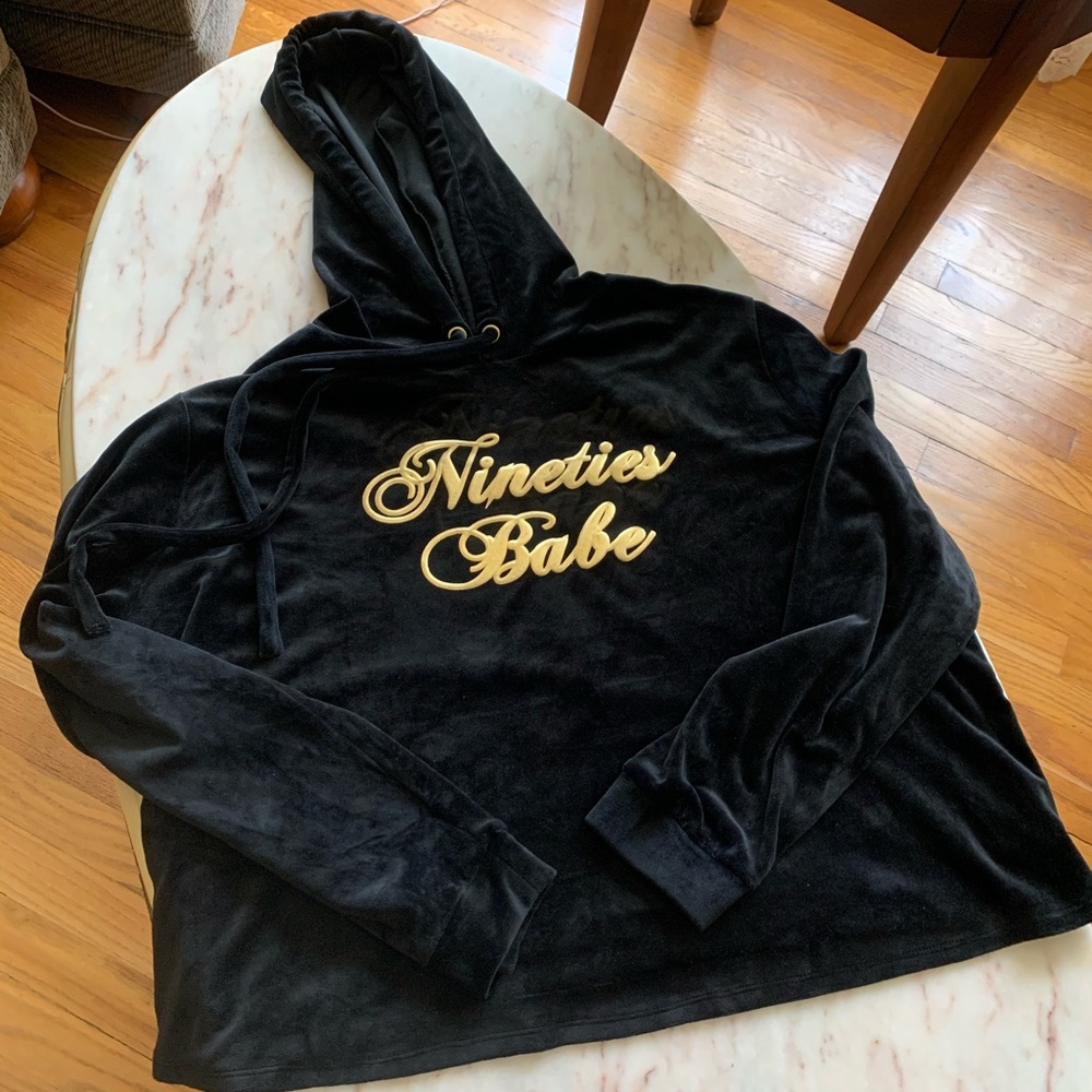 Forever 21✨90s Babe Velour Hoodie_Size 3X_EUC